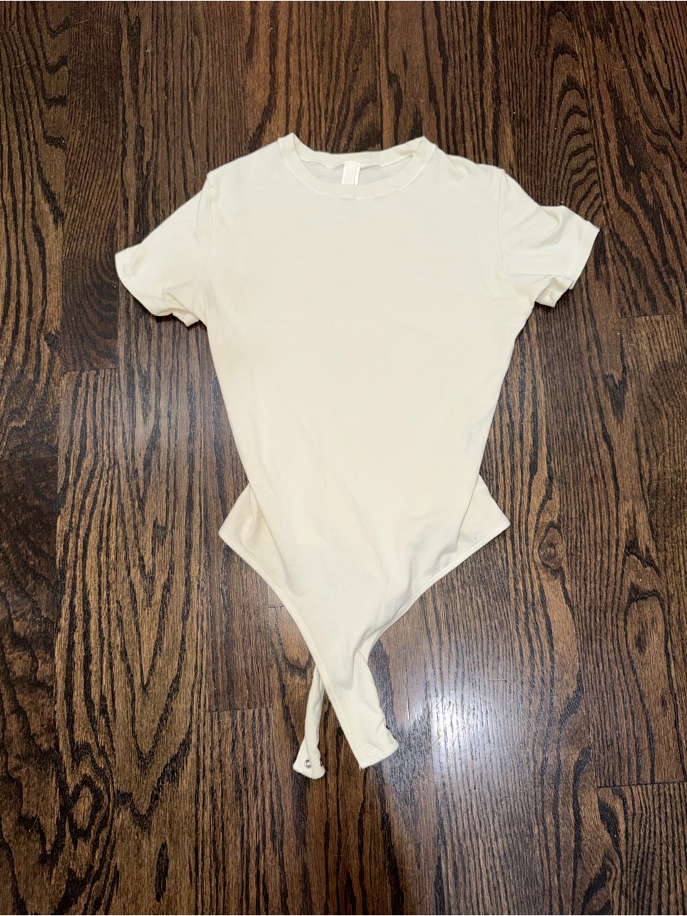 SKIMS Cream Short Sleeve Bodysuit